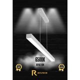 Rultech Lineer 60CM Beyaz Kasa Beyaz Işık 6500K Ledli Sarkıt Modern LED Avize, Salon, Mutfak, Masa Üstü Avize - 6500K - Beyaz İşık