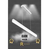 Rultech Magro 6500K Beyaz Işık , Beyaz Kasa, 150CM Ledli Sarkıt Modern LED Avize, Salon, Mutfak, Masa