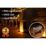 Rultech Wallwasher LED Aydınlatma Duvar ve Ağaç Boyama Su Geçirmez 12CM/3W/300LM - Amber