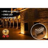 Rultech Wallwasher LED Aydınlatma Duvar ve Ağaç Boyama Su Geçirmez 12CM/3W/300LM - Gün Işığı - Sarı