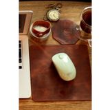 Rumi Deri Hakiki Deri Mousepad Özel Kutulu Hediyelik Kadın & Erkek Taba Bardak Altlığı Hediyeli