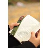 Rumi Deri İsme Özel Kişileştirilebilir Hakiki Deri Kitap Ayracı Erkek & Kadın Hediyelik Yeşil