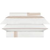 Rumija Home Verona Otel Collection Luxury Nakışlı Beyaz Pamuk Saten Çift Kişilik Nevresim Takımı 220 x 240 cm