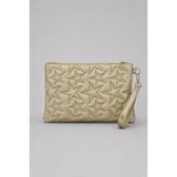 RumyaCollection Kadın Antrasit Sarı Simli Clutch Çanta Şık Portföy Abiye El Çantası Bilek Askılı