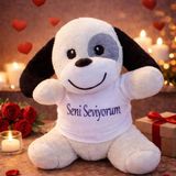 Runaway Seni Seviyorum Mesajlı Benekli Peluş Köpek Oyuncak