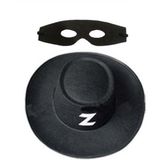 Runaway Zorro Temalı Şapka ve Maske Seti Yetişkin