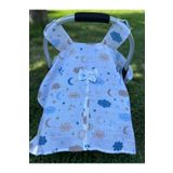 runbaby Run Baby Müslin Kumaş çıt Çıtlı Puset Örtüsü (BULUTLU DESEN) 75x100cm