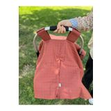 runbaby Run Baby Müslin Kumaş çıt Çıtlı Puset Örtüsü (KİREMİT) 75x100cm