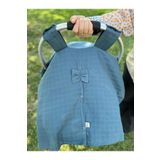 runbaby Run Baby Müslin Kumaş çıt Çıtlı Puset Örtüsü (PETROL MAVİ) 75x100cm