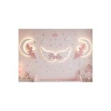 Runc Design Işıklı Melek Kanadı Ve Peri Temalı Bebek Odası Duvar Dekoru - Kişiye Özel İsimli Ledli Çocuk Odası Gece Lambası Duvar Süsü