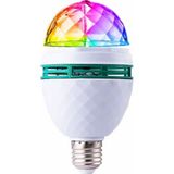 Runedo Disko Dönen LED Ampul + Aç - Kapa Fiş Duy Rgb 3W E27