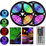 Runedo Rgb Renkli Şerit LED - 5 Metre-Silikonlu-3 ÇIPLI-12V 5A Adaptör-44 Tuşlu Kumanda-Kontrol Kutusu 12V 6A