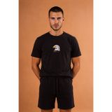 RunGear Up Kartal Desenli Erkek Siyah Tişört %100 Pamuk Regular Fit Basic Spor Casual T-Shirt - Kara Kartal Desenli Casual Erkek Spor Basic T-Shirt