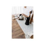 Runner Naturel Keten Fırfırlı Vintage 40X110 cm - 40 x 110 cm - Bej