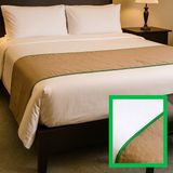 Runner Otel Yatak Örtüsü 75X240 cm – Şık Görünüm ve Dayanıklı Kumaş %100 Pamuk - 60 x 180 cm - Kahverengi - Yeşil