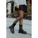 Runnix Shoes Kadın Postal Bot Kaymaz Termo Taban Suya Dayanıklı Fermuarlı Bağcıklı Tam Kalıp