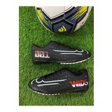 RUNSTEP Çocuk Genç Yetişkin Erkek Siyah Beyaz Bağcıklı Halı Saha Futbol Ayakkabısı