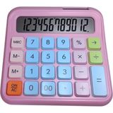 Runzon Pembe 12 Hane Renkli Kare Tuş Takımı Hesap Makinesi