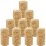 RUOJLING 10 Adet Şarap Mantarı, Mantar Tıpalar, Mantar, Şarap Tapası, Şarap Şişesi ve DIY Dekorasyonları için Çeşitli Şarap Şişeleri İçin Uzunluk 38 mm, Çap 21 mm