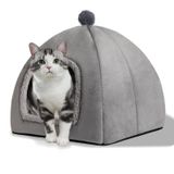 RUONARIER İç Mekan için Kedi Yatağı Mağarası, Kedi Kubbe Yatağı için Uygun, Kapalı Kediler için Saklanma Yatağı, Yavru Kedi için Çıkarılabilir Yatak. Çift Kullanımlık Kedi Çadır Evi (XL:43,18 x 43,18