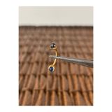 Rupen Kraft 316 L Cerrahi Çelik Doğal Taşlı Kaş Kulak Snug Helix Kıkırdak Daith Conch Rook Tragus Piercing