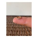 Rupen Kraft 316 L Cerrahi Çelik Sıra Taş İnci 6mm x 1.2mm Altın Kilitli Halka Piercing
