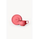 RUQ Ceramics Lumière Cherry Türk Kahvesi Fincanı – Limoges Fransız Porseleni, 70 ml