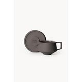 RUQ Ceramics Lumière Dark Brown Duble Türk Kahvesi Fincanı – Limoges Fransız Porseleni, 120 ml