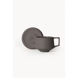 RUQ Ceramics Lumière Dark Brown Kahve Fincanı – Limoges Fransız Porseleni, 200 ml