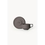 RUQ Ceramics Lumière Dark Brown Türk Kahvesi Fincanı – Limoges Fransız Porseleni, 70 ml