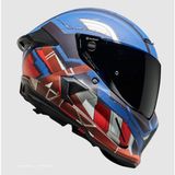 Ruroc Atlas 4.0 Marvel Captain America Full Face Motosiklet Kaskı Sm Beden - S - M - Mavi - Kırmızı