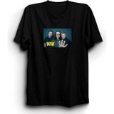 Rush Poster Rock Metal Grup Unisex Büyük Beden Tişörtü - Siyah