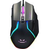 Rush Topaz RM84 10000 DPI Kablolu RGB 6D Oyuncu Mouse Oyun İçin Tasarlanmış - Siyah