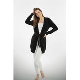 rushana Kadın cepli kuşaklı slim fit örgü desen triko hırka