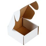 Ruspepa 10,2 x 10,2 x 5,1 cm oluklu mukavva karton gönderi mükemmel gönderim için küçük, Oyster Beyaz (50 adet)