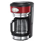 Russell Hobbs 21700-56 Retro Ribbon Filtre Kahve Makinesi Kırmızı, 10 Fincana Kadar, 1.25 L Cam Sürahi, Retro Tasarım, Demleme Ve Isıtma Ekranı