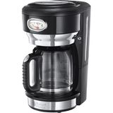 Russell Hobbs Retro Klasik Noir Kahve Makinesi 1 lt Cam Sürahili Şık Siyah Tasarım