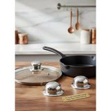 Russet 2'li Tencere Tava Kapağı Tutacağı, Tepesi, Kapak Kulpu, Paslanmaz (5,5cm - 6,4cm) - 2'li Set - Metalik Gri