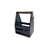 Rustic Concept Metal Şişe Tepsisi - Siyah