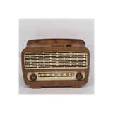 Rustik Ahşap Radyo Kumbara, Doğal, 17x12x7 cm