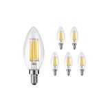 Rustik Led Ampul 4w E14 Ince Duy Gün Işığı 3000k Cata 5 Adet ERD25 Düz Mum Ampul