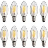 Rustik Mum Buji Ampul – E14 Duy, 4W (35W Eşdeğer), 3000K Günışığı, 400 Lümen – 220-240V - Altın