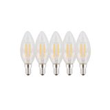 Rustik Mum Dekoratif Led Ampul 4W E14 5 Adet (Beyaz Işık 6500K)
