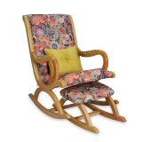 Rustik Sallanan Sandalye, Retro, Ahşap Naturel