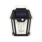 Rustik Tip Güneş Enerjili Bahçe Ev Balkon Teras Veranda Aydınlatması Lambası Solar Aplik Armat
