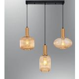 RUSTİK ÜÇLÜ BAL CAMLI MASA ÜSÜT SARKIT AVİZE 60 CM KASA MYL003334