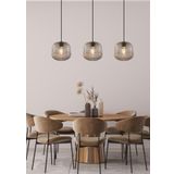 RUSTİK ÜÇLÜ CAMLI MASA ÜSTÜ VİNTAGE SARKIT 100 CM KASA MYL003338