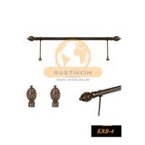 RUSTIKCIM Antik Rustik Bronz Fon Perde Askısı Krb-4 100 Cm