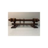 rustikstore ZE-SA RUSTİK- ASFOR CEVİZ Tek Raylı Ahşap Rustik Perde Askısı Rustik Borusu 175 Cm