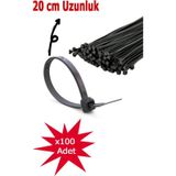 Rutter 3.6X200 Mm Siyah Kablo Bağı 100’Lü – Extra Dayanıklı Plastik Cırt Kelepçe Rt-3105